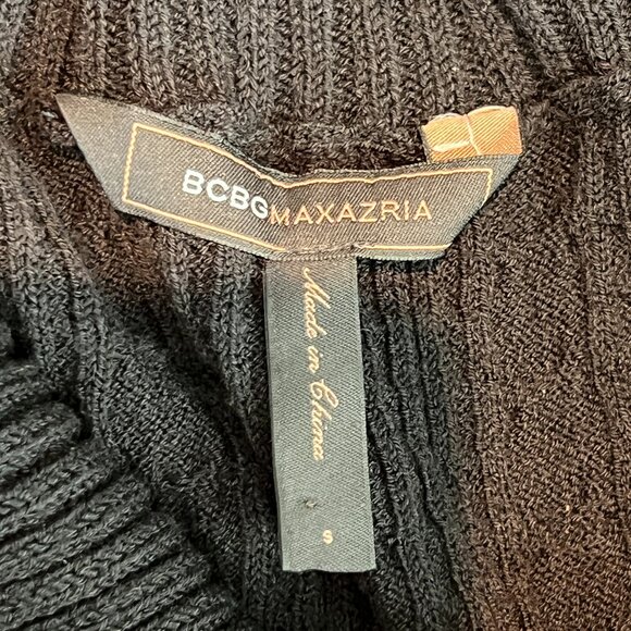 BCBG Max Azaria Cowl Neck Short Sleeve Sweater Dress Black NWOT - Picture 3 of 5